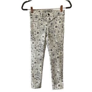 CHEROKEE White Floral Girls Jeggings Size 8
